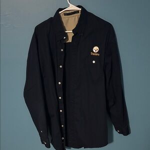 Vintage Lee Navy Blue Steelers button-up